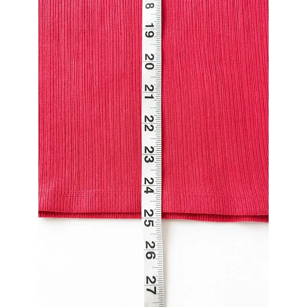 Womens Pink Henley Top Size M Long Sleeve Fishermancore Ribbed Casual Basic Tee - Picture 6 of 6